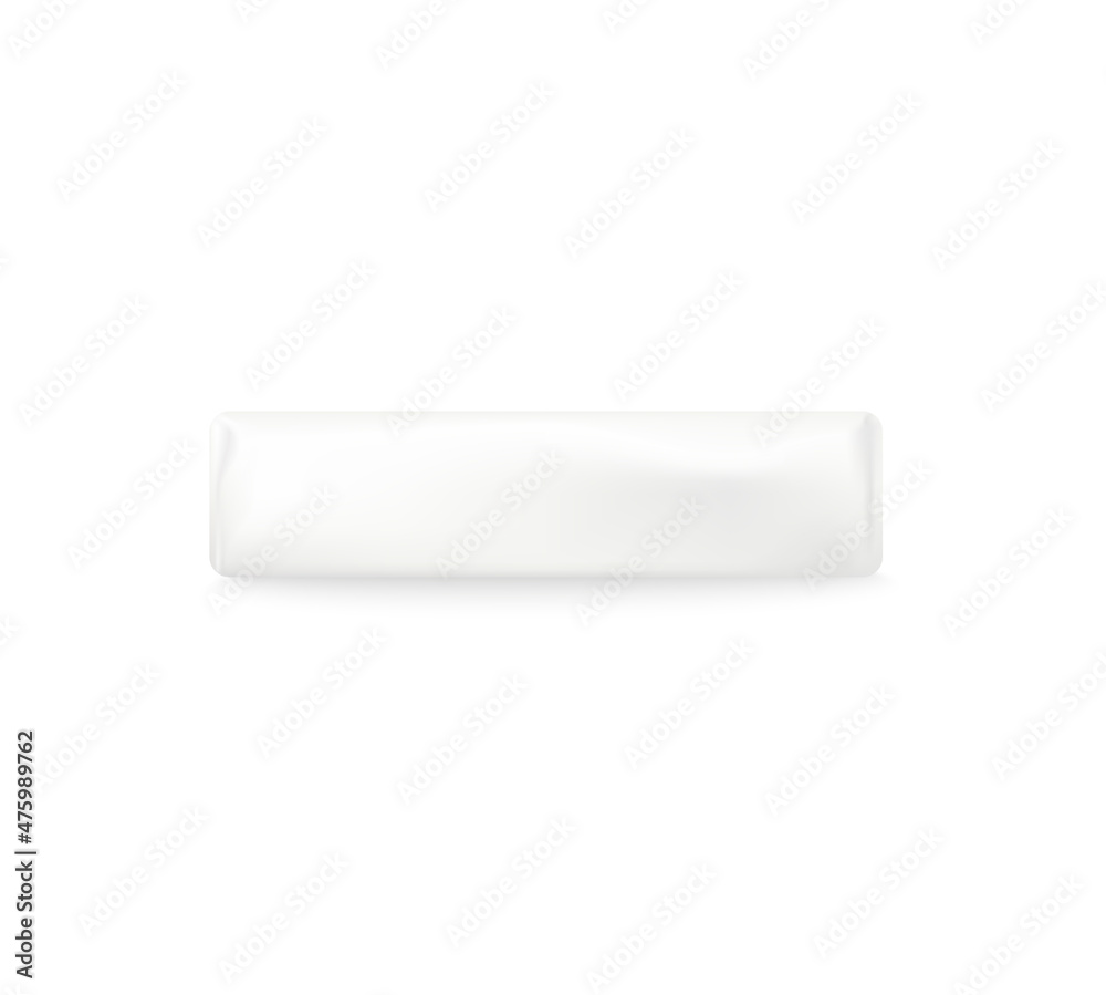 White soap bar wrapped in blank paper side view, realistic mockup. 3D vector mock up, isolated on white background. White soap bar wrapped in blank paper side view, realistic mockup. 3D vector mock up, isolated on white background.