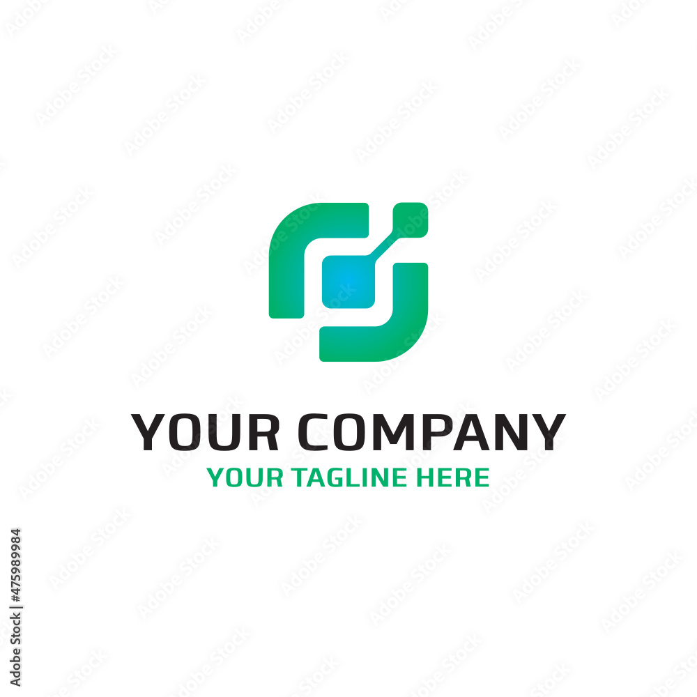 G Letter Initial Technology Data Computer Vector Abstract Illustration Logo Icon Design Template Element G Letter Initial Technology Data Computer Vector Abstract Illustration Logo Icon Design Template Element