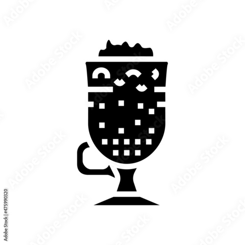 irish coffee glyph icon vector. irish coffee sign. isolated contour symbol black illustration