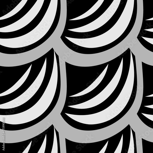 Illustration A seamless pattern on a square background - the scales of a fish, mermaid or dragon. Design element