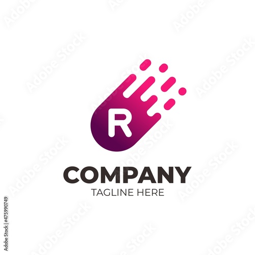 Letter R Logo. Vector R Logo Elegant Luxury