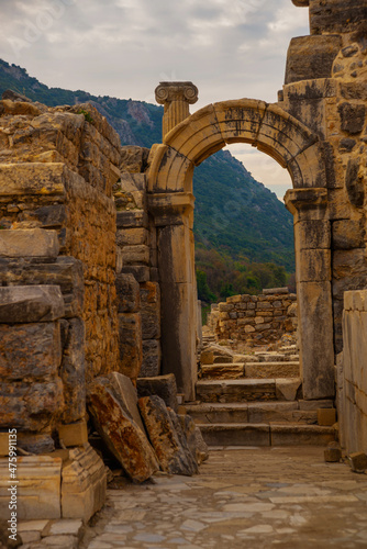 EPHESUS, TURKEY: Ruins of the ancient city of Ephesus in the Turkish city of Selcuk, Izmir province.