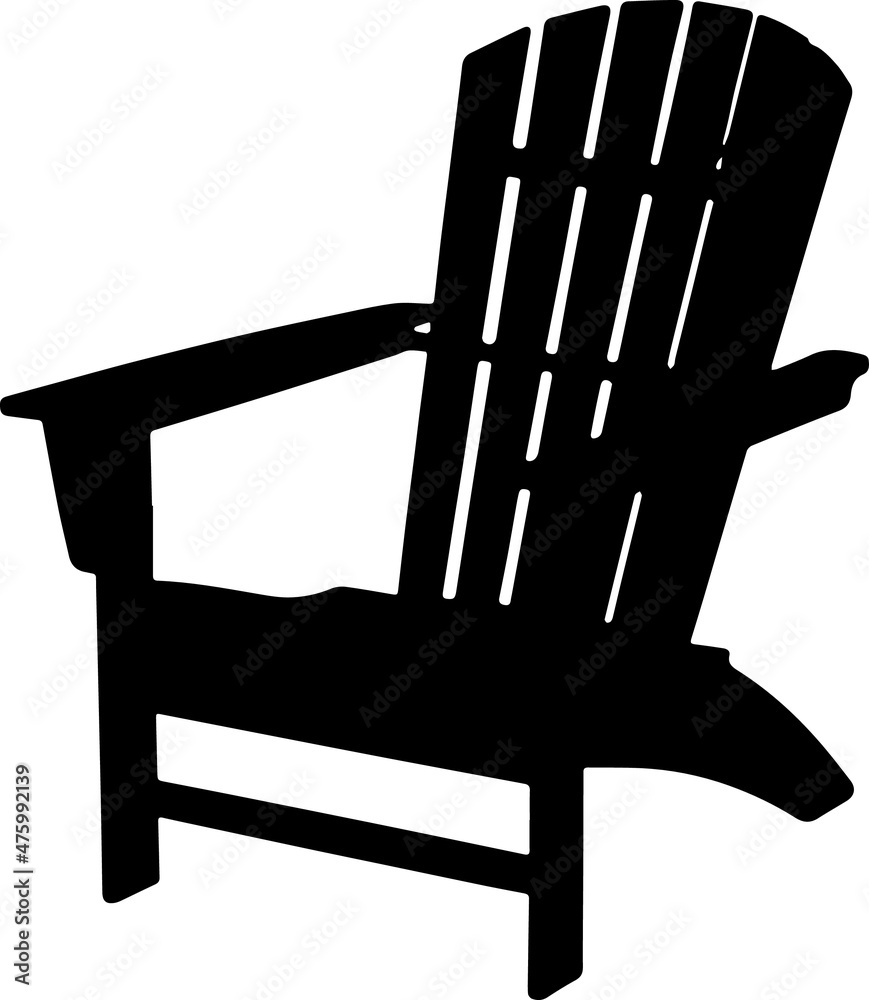 Adirondack Chairs Silhouettes SVG Adirondack Chairs Clipart vector de