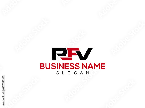 Initial PFV logo Icon, Letter pf monogram logo image photo