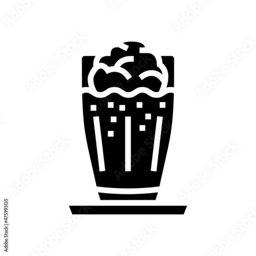 frappe coffee glyph icon vector. frappe coffee sign. isolated contour symbol black illustration