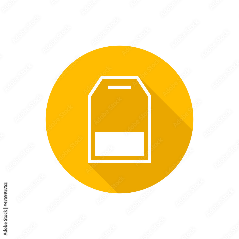 Tea bag flat icon with shadow Tea bag flat icon with shadow