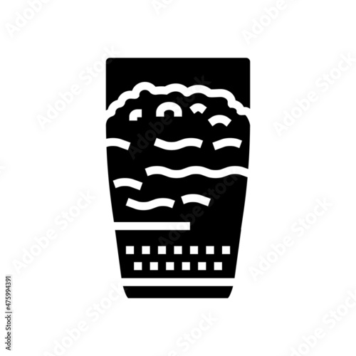 latte coffee glyph icon vector. latte coffee sign. isolated contour symbol black illustration