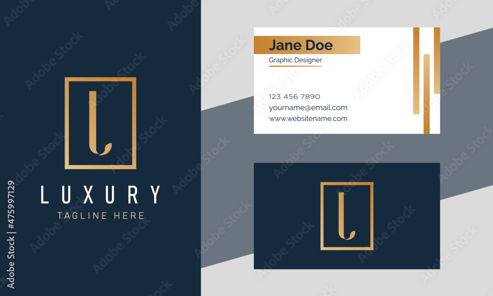 Abstract Premium luxury corporate identity elegant letter L logo design ...