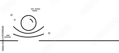Elastic material line icon. Resilience or flexibility sign. Flexible pressure symbol. Minimal line illustration background. Elastic material line icon pattern banner. Vector