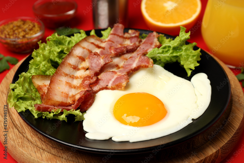 Concept of tasty breakfast, close up and selective focus Concept of tasty breakfast, close up and selective focus