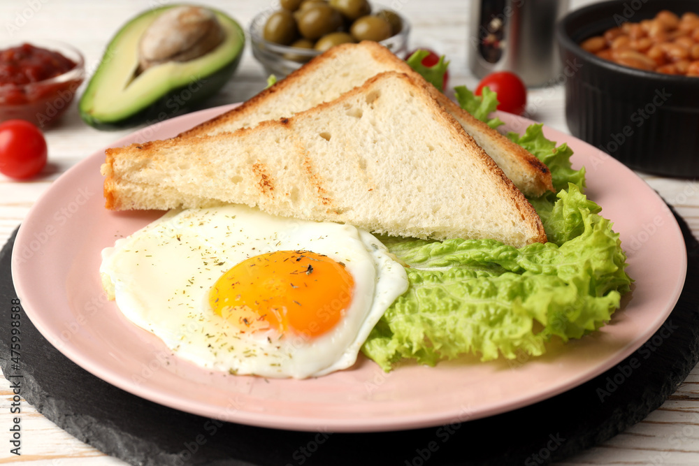 Concept of tasty breakfast, close up and selective focus Concept of tasty breakfast, close up and selective focus