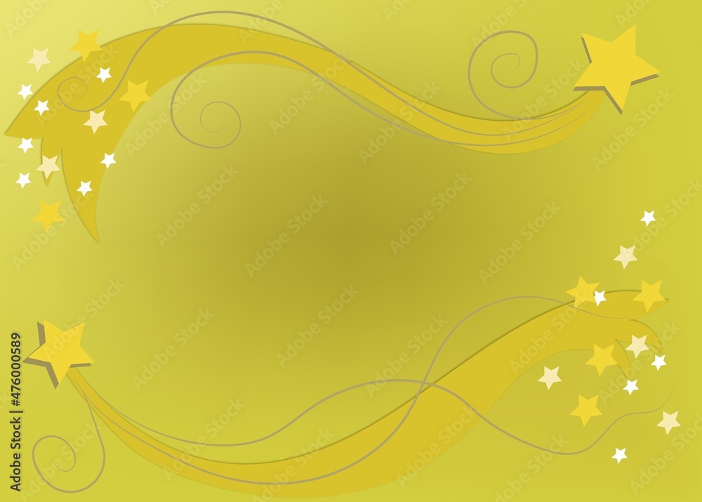 Gold background with stars and swirls for ads Gold background with stars and swirls for ads