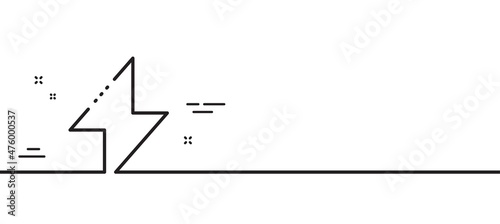 Energy line icon. Thunderbolt sign. Electric power symbol. Minimal line illustration background. Energy line icon pattern banner. White web template concept. Vector