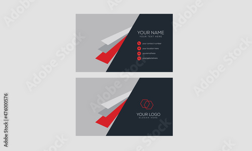 Creative dark business card Template. Modern and Clean design vector
