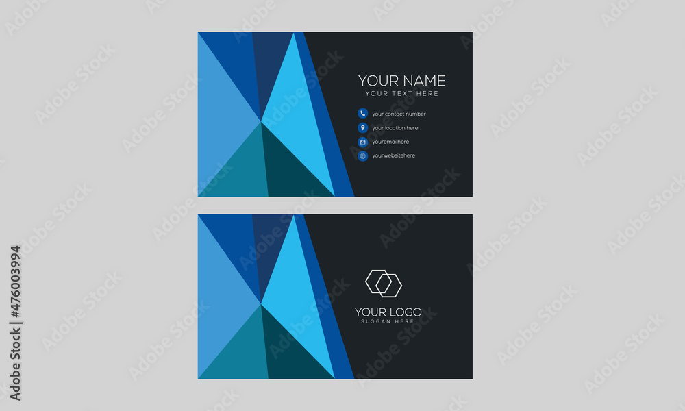 simple clean business card template design 
