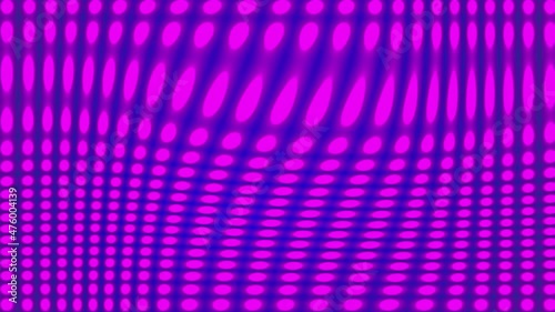 Vintage Synthwave 80th neon glowing motion graphic background. Blue and purple circles. Looped HD horizontal or vertical video. Retro video games