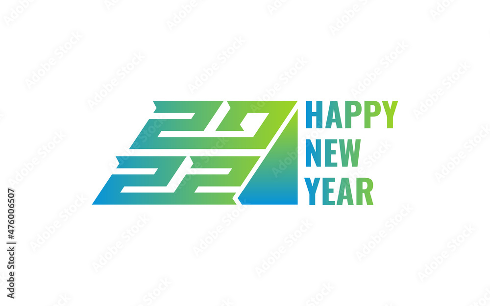 Obraz premium Illustration vector graphic of 2022 Happy New Year logo design template