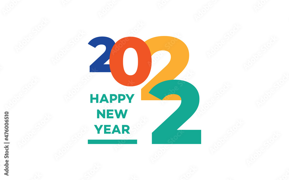  Illustration vector graphic of 2022 Happy New Year logo design template