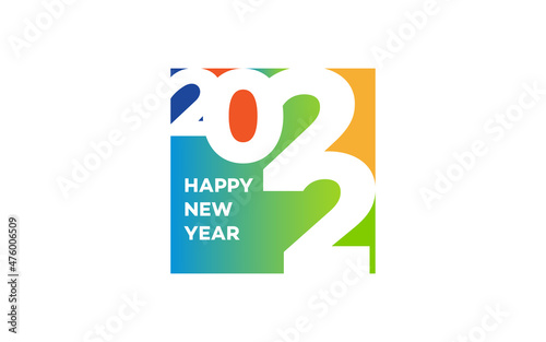  Illustration vector graphic of 2022 Happy New Year logo design template
