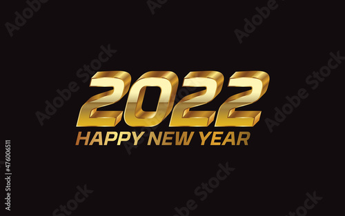  Illustration vector graphic of 2022 Happy New Year logo design template