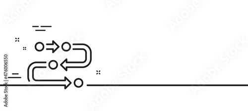 Methodology line icon. Development process sign. Strategy symbol. Minimal line illustration background. Methodology line icon pattern banner. White web template concept. Vector