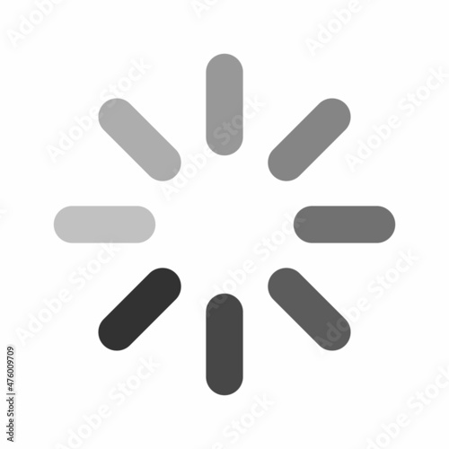 Loading icon. Load. Load bar icon. Loading icon in a row, isolated on white background. Eps10