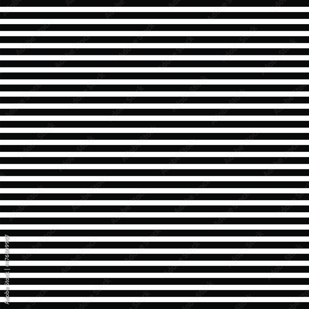 Horizontal Bar black and white stripes on White Background.A