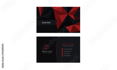 modern simple creative black business card design vector flat illustration 
