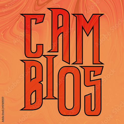 Afiche tipográfico con la palabra cambios. Fondo abstracto.