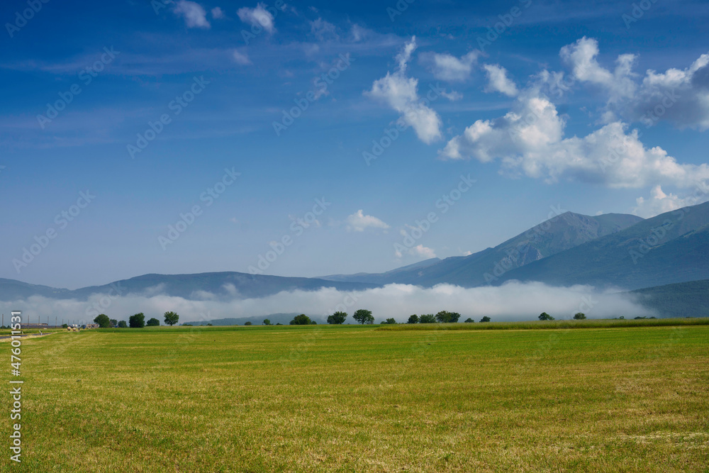 Landscape along the road from Norcia to Cittareale, Umbria