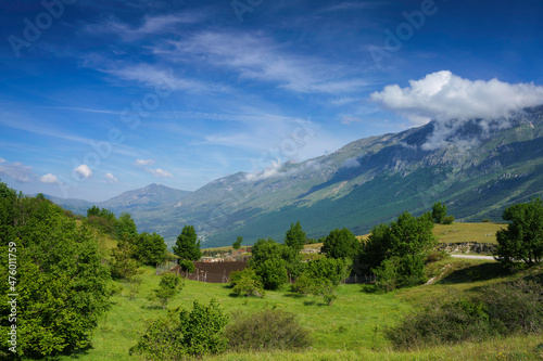 Fototapeta Mountain landscape at Gran Sasso Natural Park, in Abruzzo, Italy