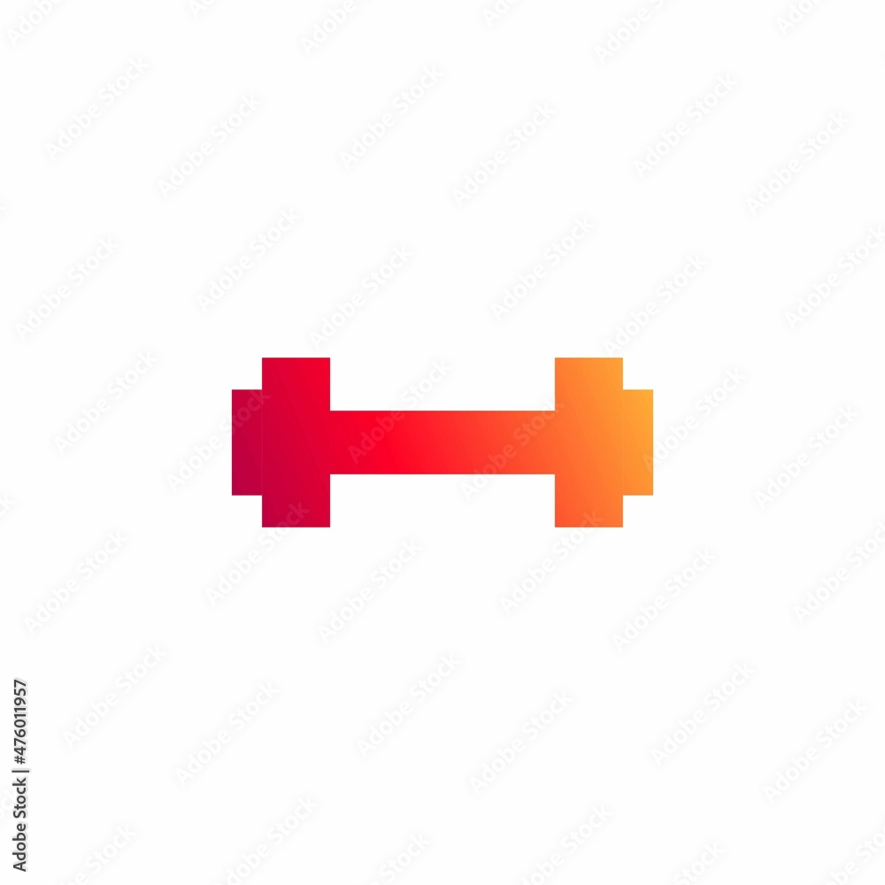 Obraz premium Barbell icon. Dumbbell icon. Vector illustration for graphic design, Web, UI, app.