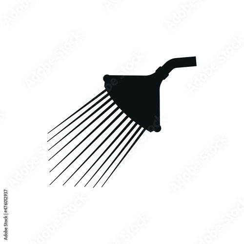 Shower silhouette vector