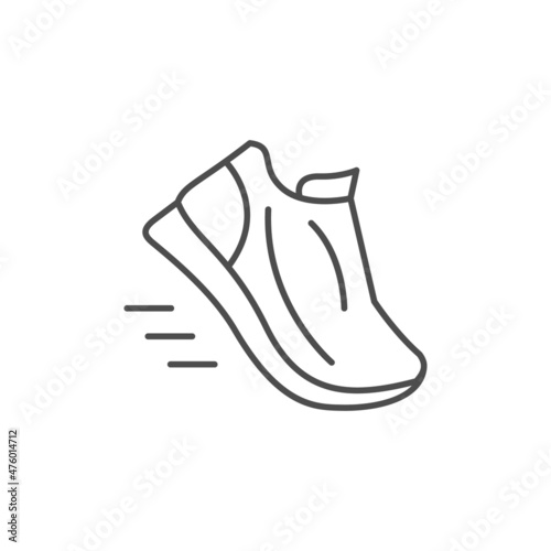Running line icon or sneaker symbol