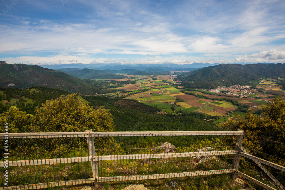 Spring landscape in Falgars D En Bas, La Garrotxa, Spain