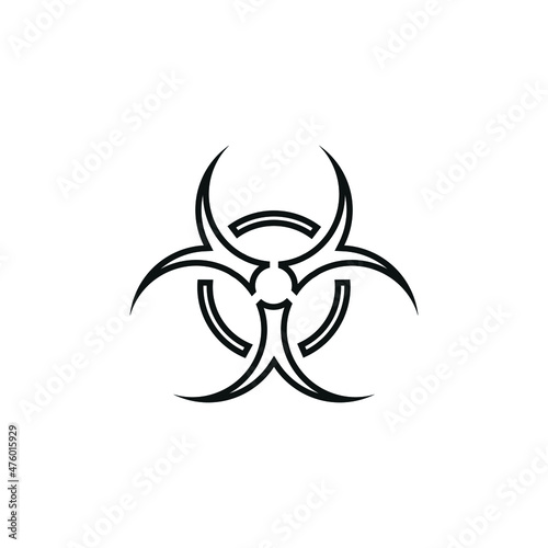 Biohazard symbol vector icon