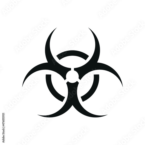 Biohazard symbol vector icon