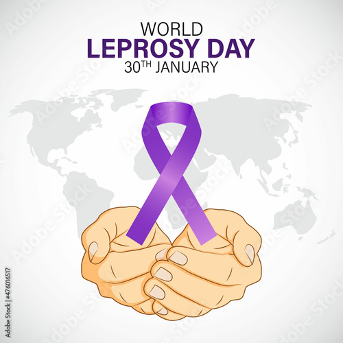 Valokuvatapetti world  leprosy day vector illustration