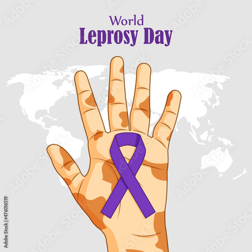 Fototapeta world  leprosy day vector illustration