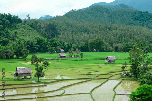 See sight in Laos with fresh air, river and beautiful mountain