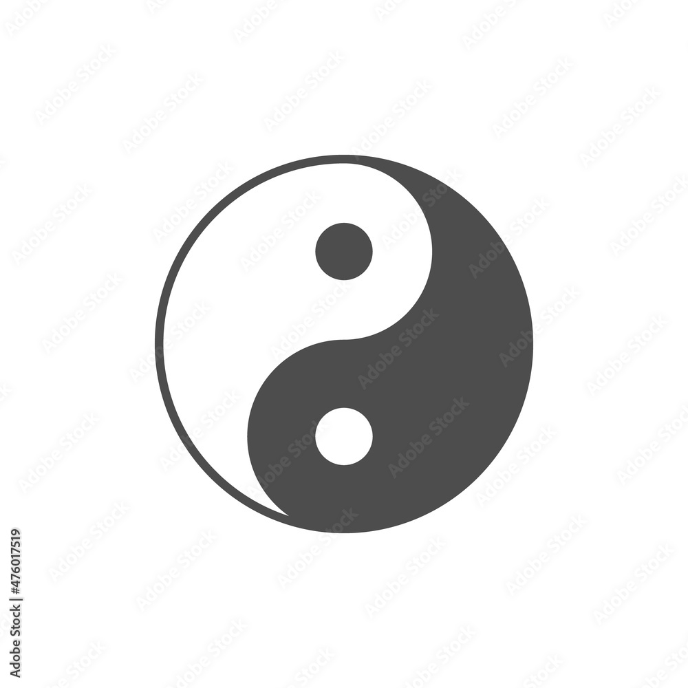 Yin yang glyph icon or balance concept Yin yang glyph icon or balance concept