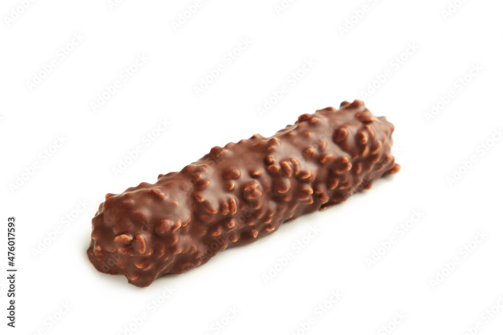 Chocolate bar isolated on white background. Sweety snack Chocolate bar isolated on white background. Sweety snack