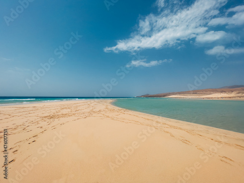 Sandy beach and calm sea