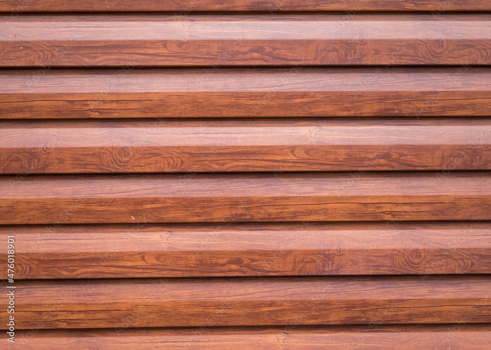 Texture of wood panel on the facade on the street Texture of wood panel on the facade on the street