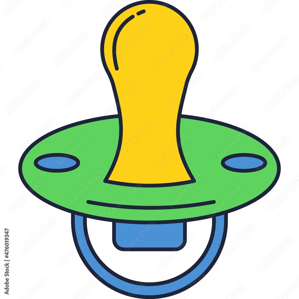 Baby pacifier icon nipple dummy vector isolated Baby pacifier icon nipple dummy vector isolated