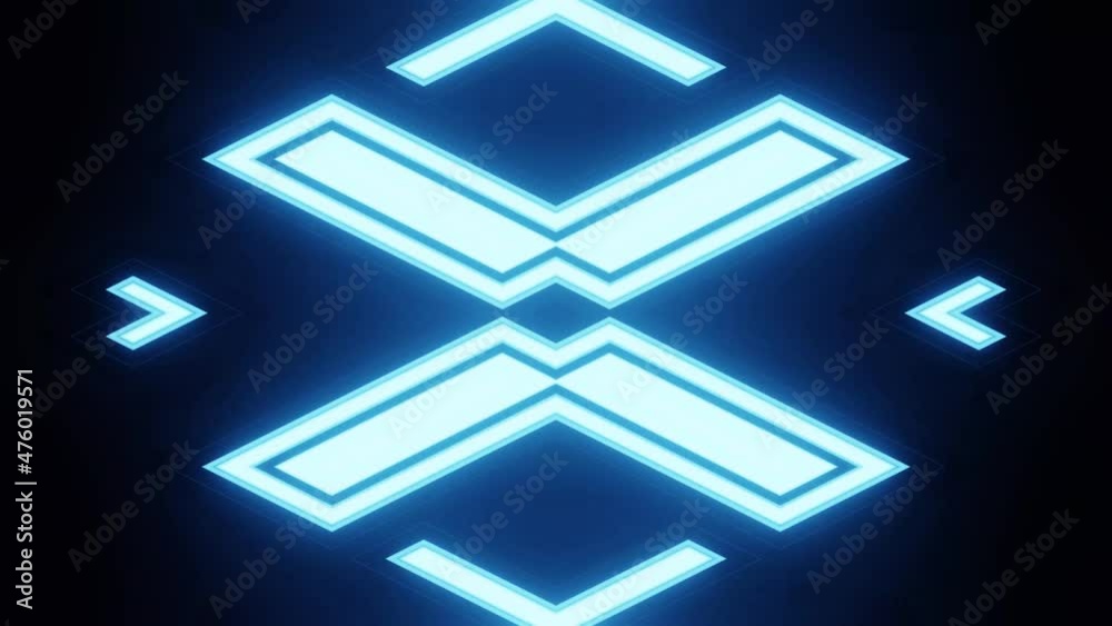 VJ loop neon blue iced X letter party background VJ loop neon blue iced X letter party background