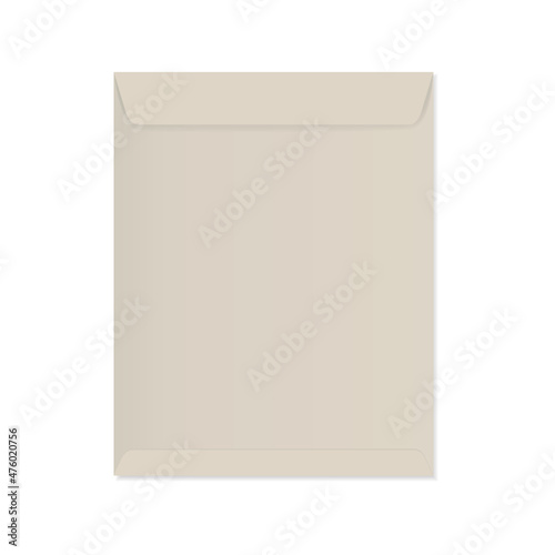 Brown Empty Envelope isolated on a white background