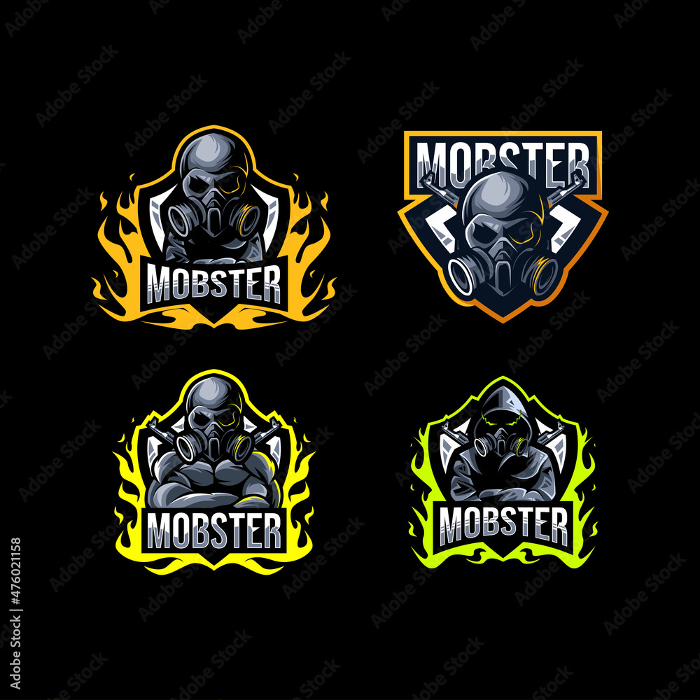 Mobster logo mascot collection template design