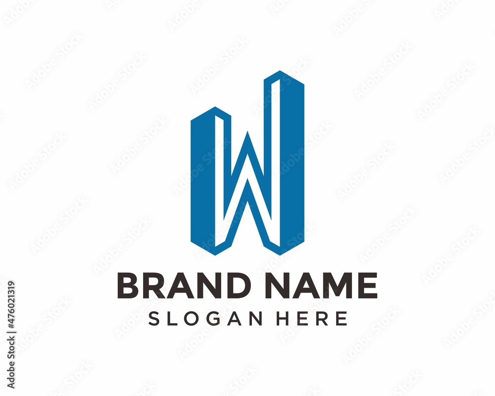 Letter W building logo design inspiration Letter W building logo design inspiration