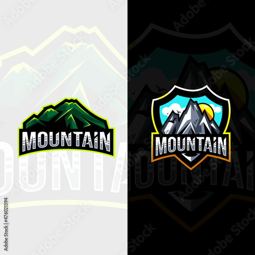 Mountain logo mascot collection design